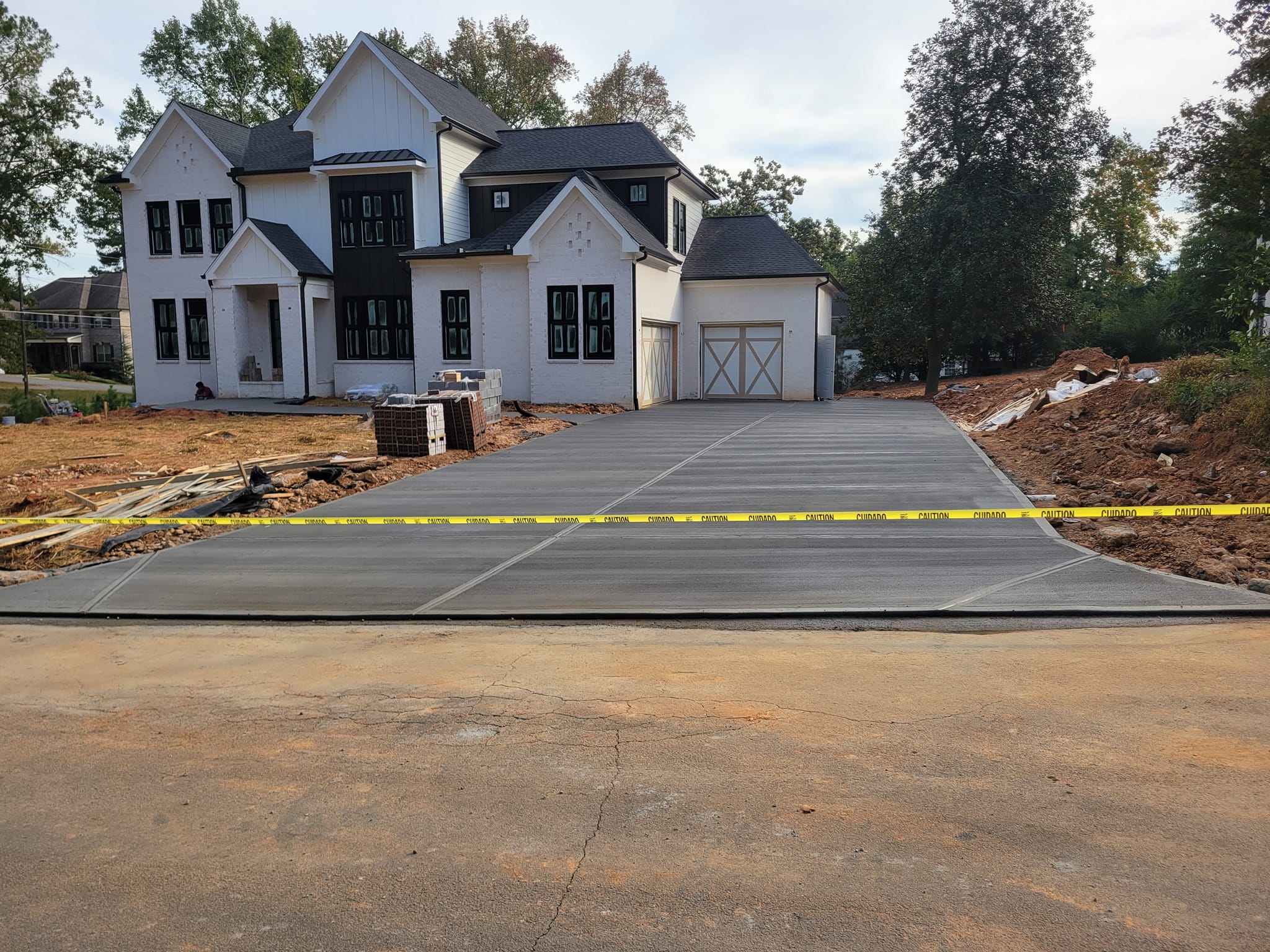 Concrete driveway shown, to model the beautiful work Rodriguez Innovation Concrete does.